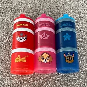 Paw Patrol Snack Containers - Red, Pink, Blue